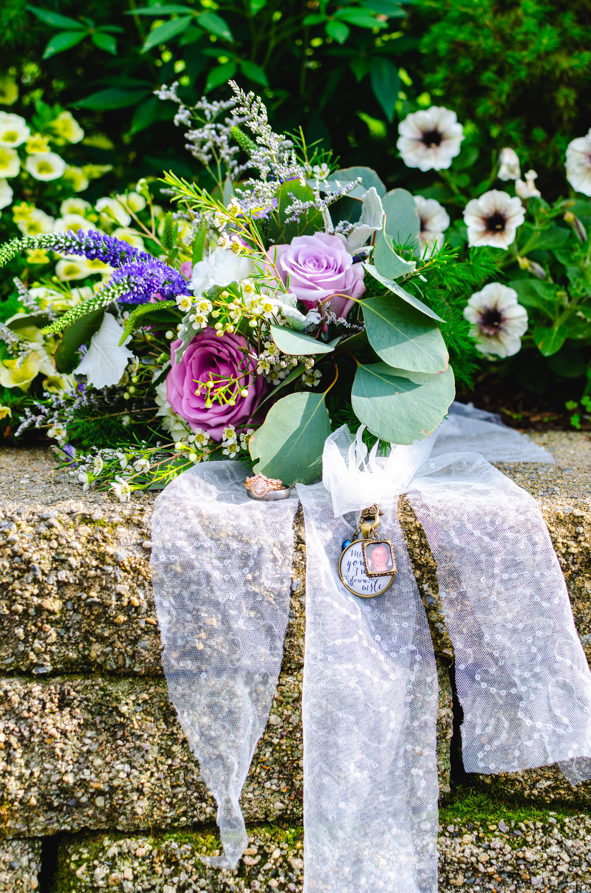 purple bridal bouquet